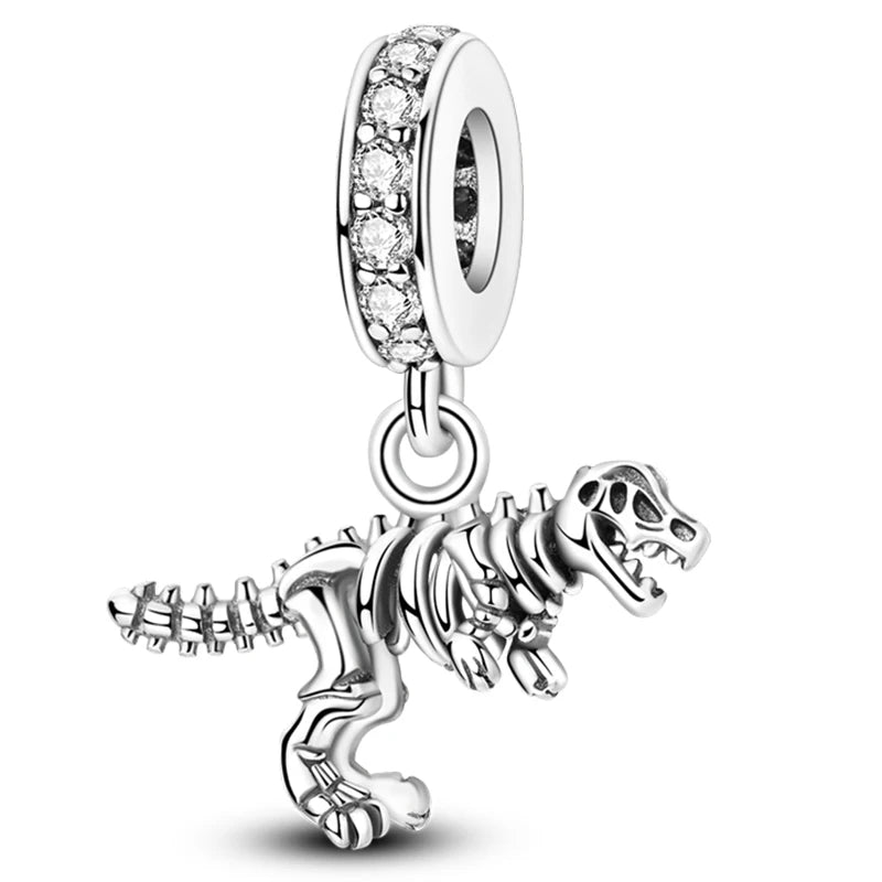 Hot Sale Charms Beads 925 Sterling Silver Color Bow Cross Life Tree Beads Fit DIY Original Bangle Bracelet Charm Pendant Jewelry