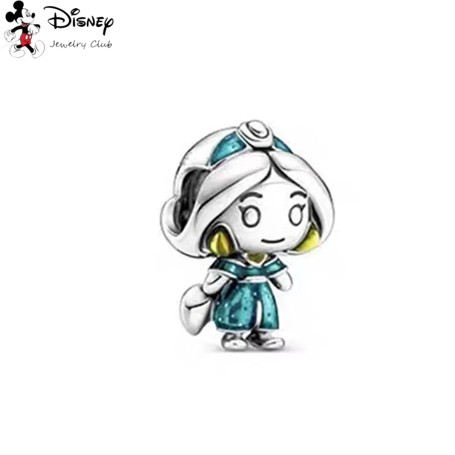 MINISO Hot Sale Disney Mickey Mouse Cupid & Snow White Dopey Charm Security Chain Bead Fit Original Silver Bracelet Jewelry Gift