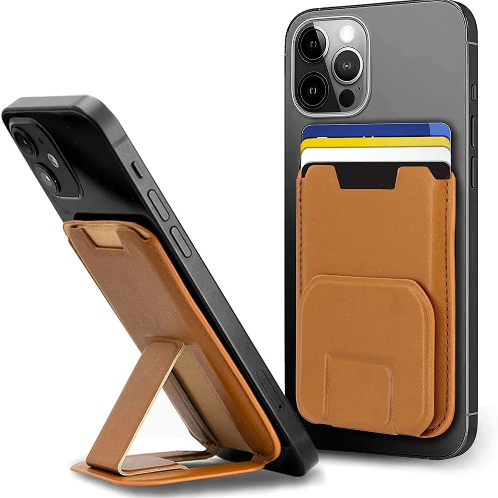 Magnetic Kickstand Wallet with Stand Phone Card Holder Case For iPhone 14 15 16 17 Pro Max Leather Cover For IPHON 16 17 Promax
