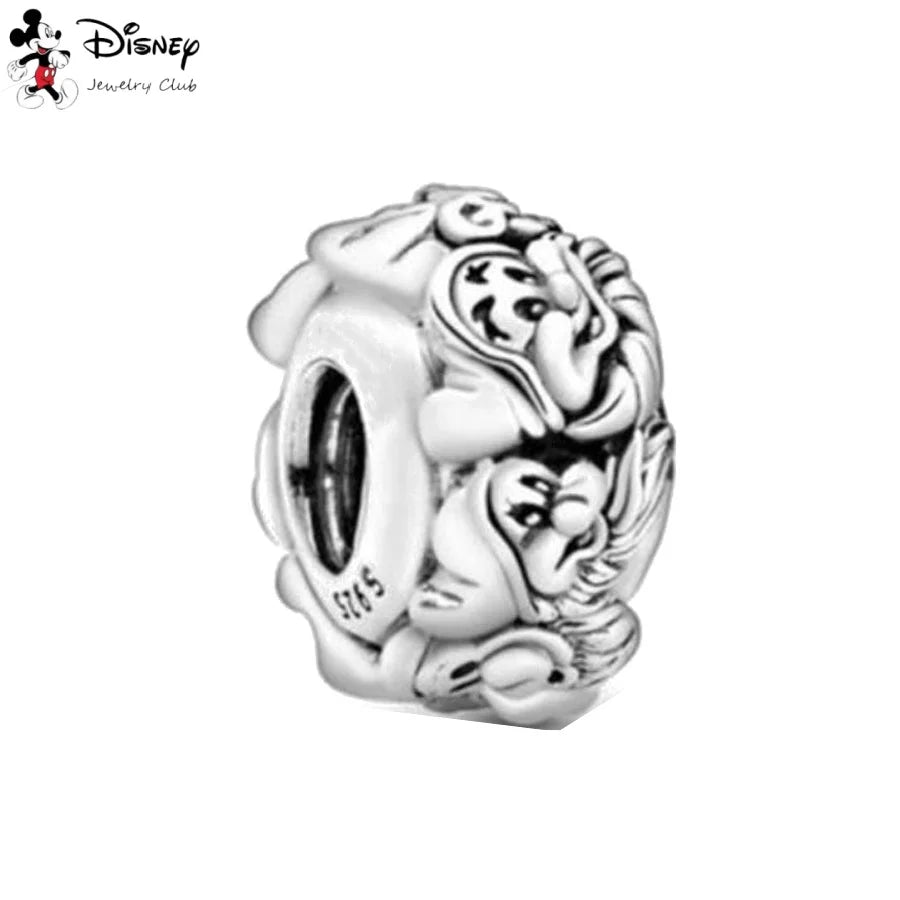 MINISO Hot Sale Disney Mickey Mouse Cupid & Snow White Dopey Charm Security Chain Bead Fit Original Silver Bracelet Jewelry Gift