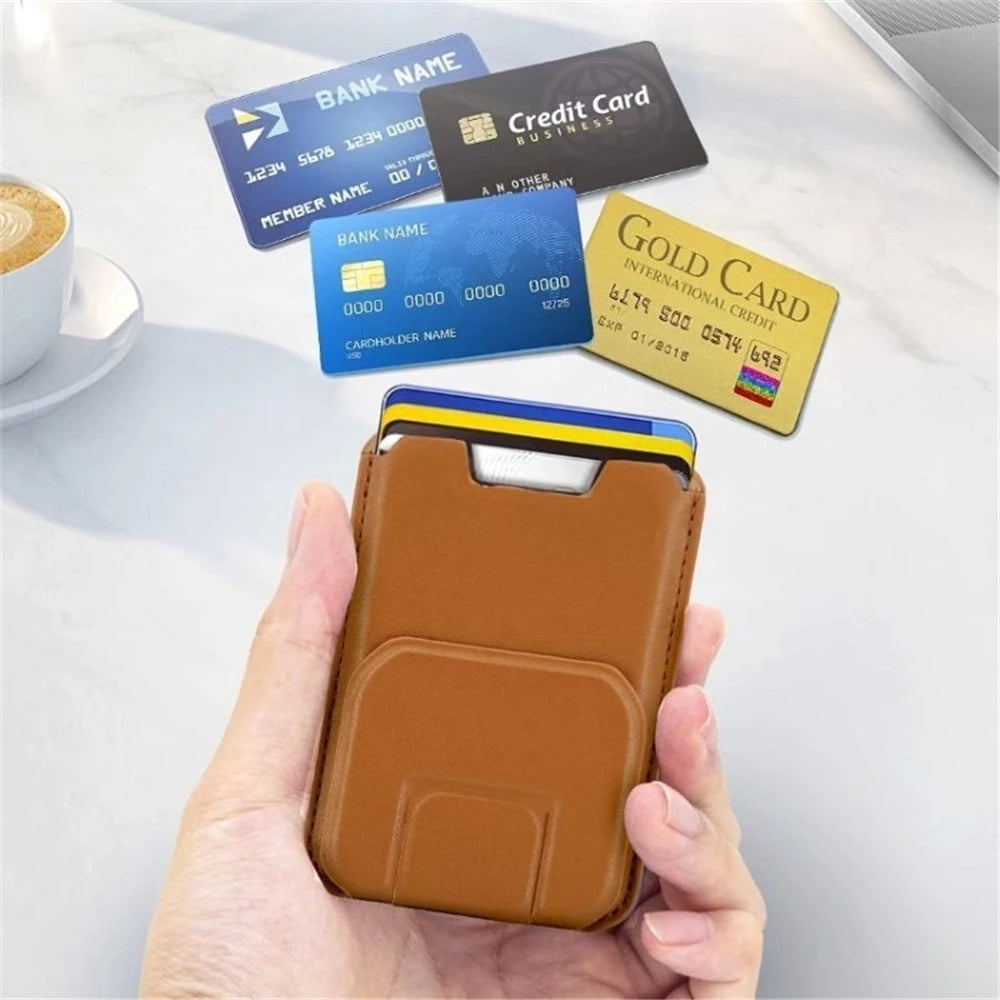 Magnetic Kickstand Wallet with Stand Phone Card Holder Case For iPhone 14 15 16 17 Pro Max Leather Cover For IPHON 16 17 Promax