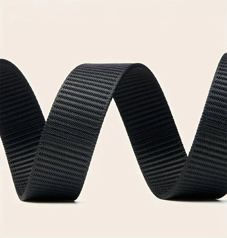 New Automatic Buckle Belt, Canvas Tactical Workwear Casual Outdoor Military Training Pants Belt For Men