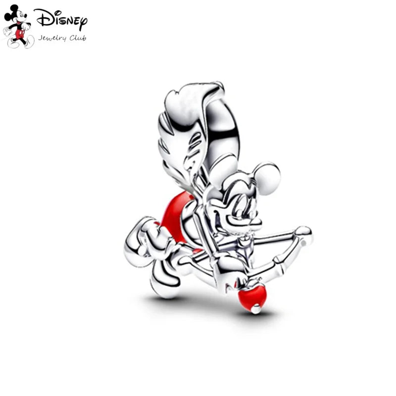 MINISO Hot Sale Disney Mickey Mouse Cupid & Snow White Dopey Charm Security Chain Bead Fit Original Silver Bracelet Jewelry Gift
