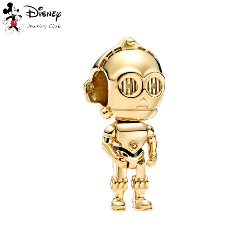 MINISO Hot Sale Disney Mickey Mouse Cupid & Snow White Dopey Charm Security Chain Bead Fit Original Silver Bracelet Jewelry Gift