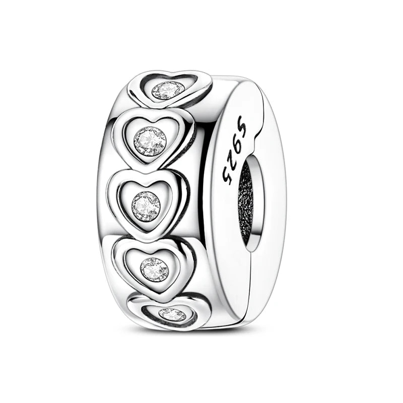 Hot Sale Charms Beads 925 Sterling Silver Color Bow Cross Life Tree Beads Fit DIY Original Bangle Bracelet Charm Pendant Jewelry