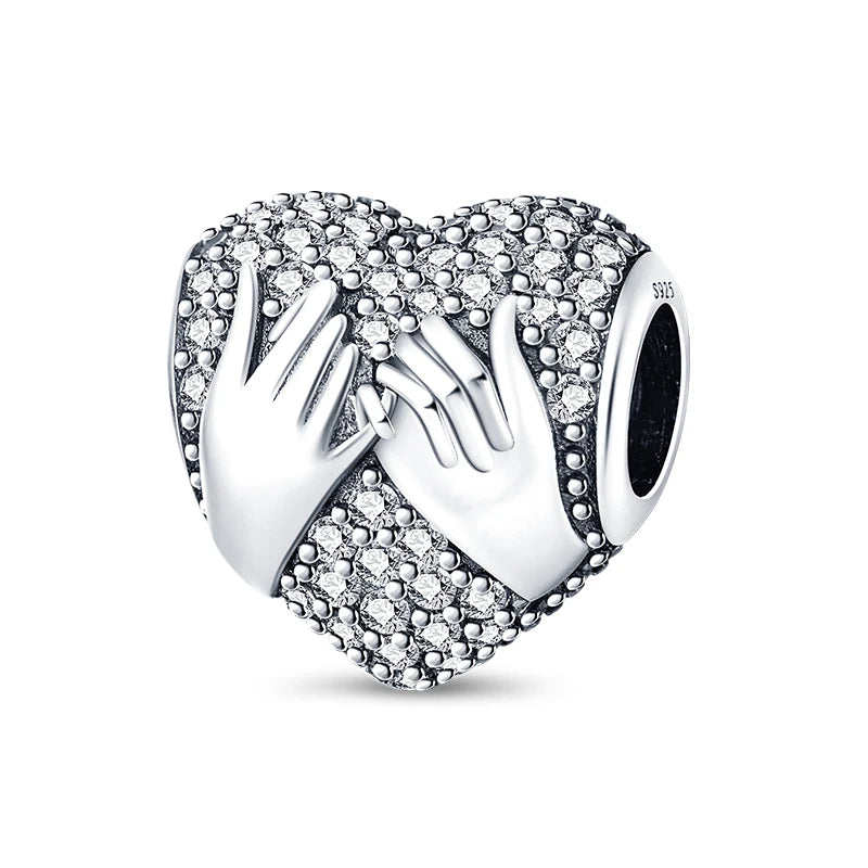 Hot Sale Charms Beads 925 Sterling Silver Color Bow Cross Life Tree Beads Fit DIY Original Bangle Bracelet Charm Pendant Jewelry