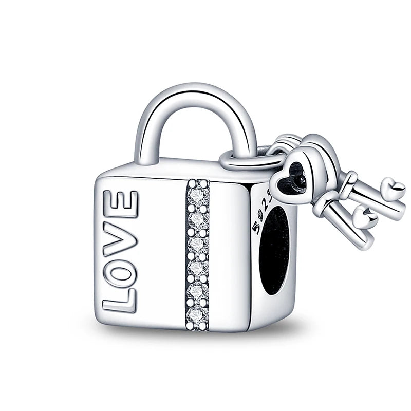 Hot Sale Charms Beads 925 Sterling Silver Color Bow Cross Life Tree Beads Fit DIY Original Bangle Bracelet Charm Pendant Jewelry