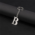 Punk DIY A-Z Letters Keychain Women Metal Initial Pendant Key Chain Ring for Men Trend 26 Alphabet Keyring Bag Accessories