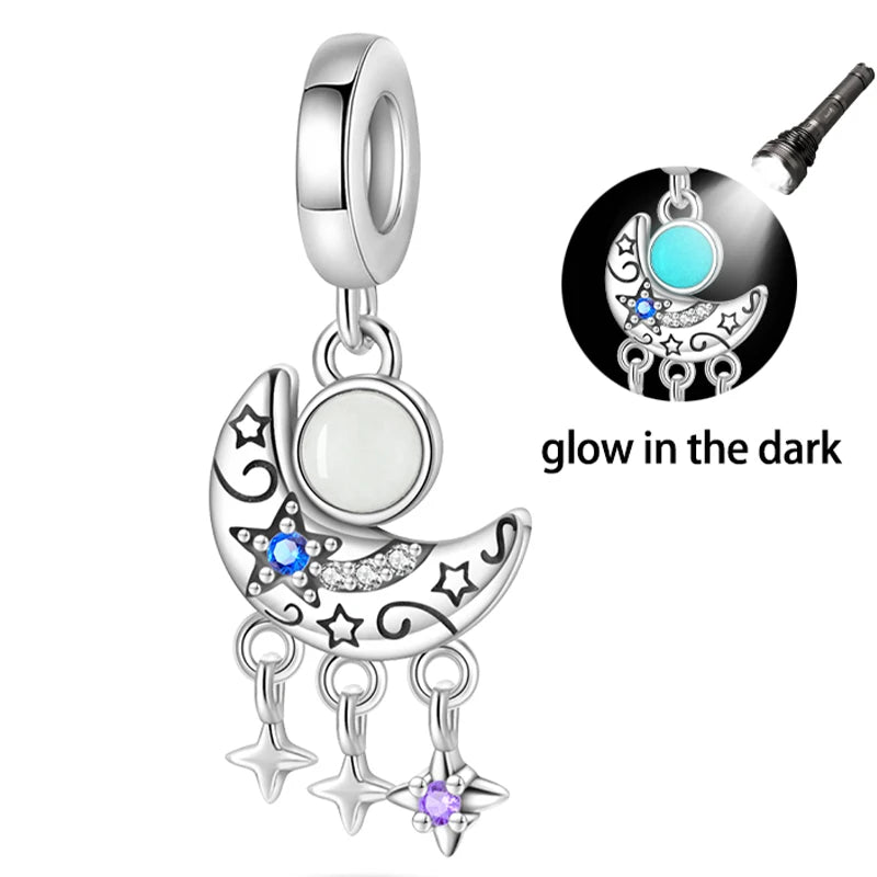 Hot Sale Charms Beads 925 Sterling Silver Color Bow Cross Life Tree Beads Fit DIY Original Bangle Bracelet Charm Pendant Jewelry