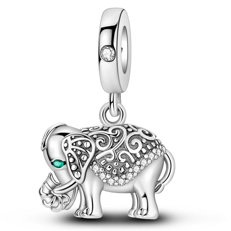 Hot Sale Charms Beads 925 Sterling Silver Color Bow Cross Life Tree Beads Fit DIY Original Bangle Bracelet Charm Pendant Jewelry