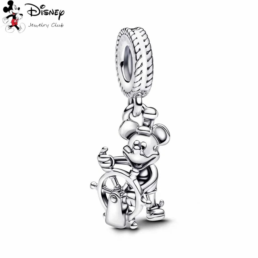 MINISO Hot Sale Disney Mickey Mouse Cupid & Snow White Dopey Charm Security Chain Bead Fit Original Silver Bracelet Jewelry Gift