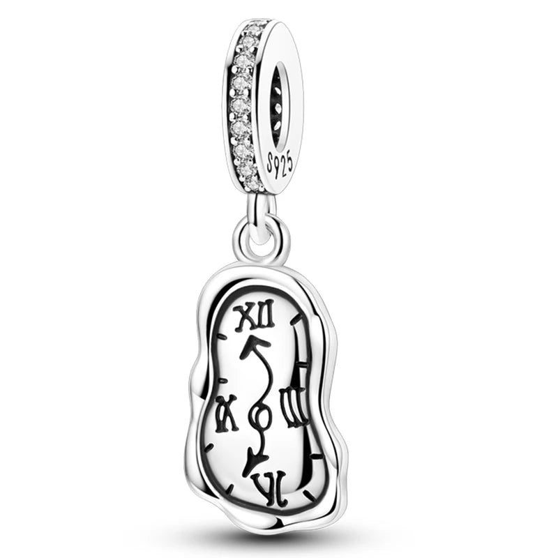 Hot Sale Charms Beads 925 Sterling Silver Color Bow Cross Life Tree Beads Fit DIY Original Bangle Bracelet Charm Pendant Jewelry