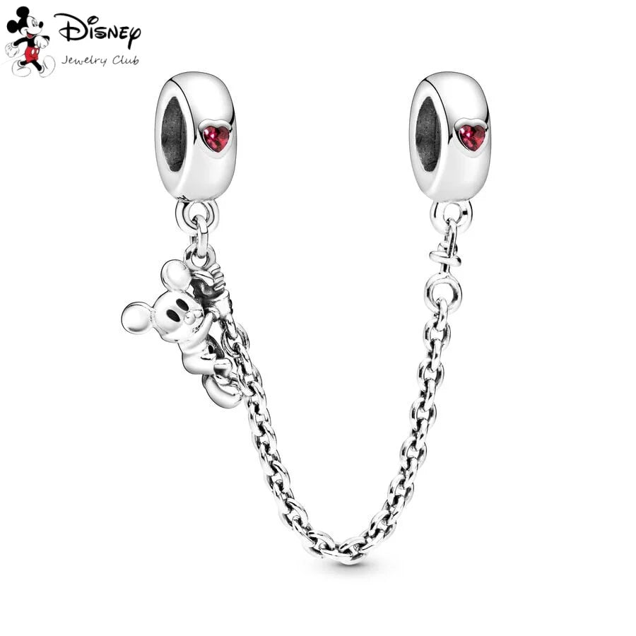 MINISO Hot Sale Disney Mickey Mouse Cupid & Snow White Dopey Charm Security Chain Bead Fit Original Silver Bracelet Jewelry Gift