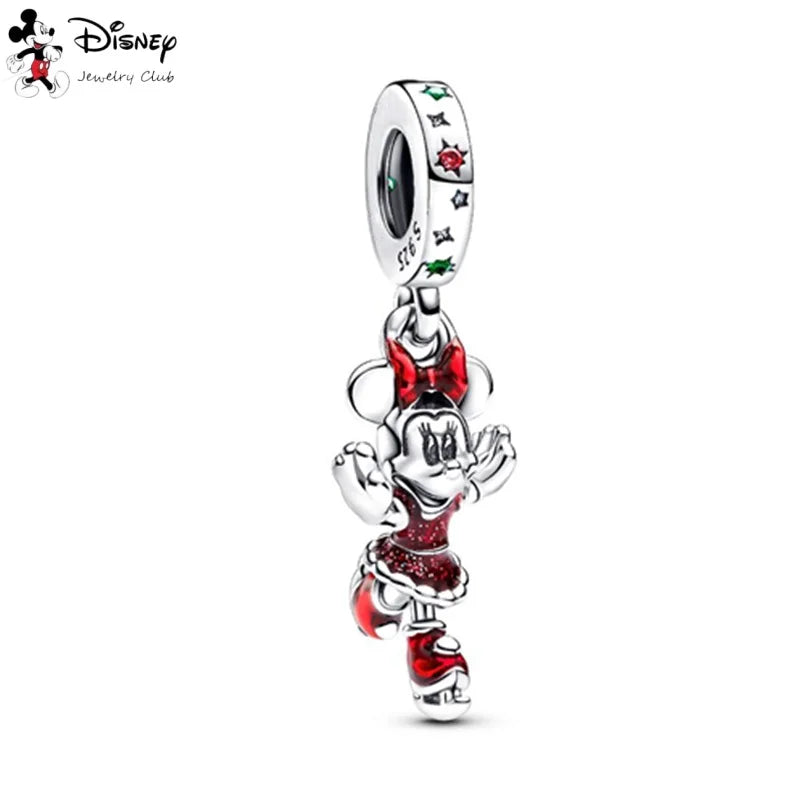 MINISO Hot Sale Disney Mickey Mouse Cupid & Snow White Dopey Charm Security Chain Bead Fit Original Silver Bracelet Jewelry Gift