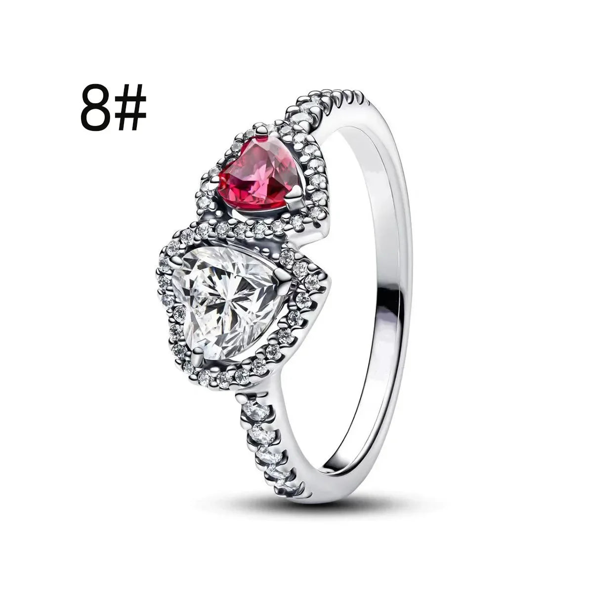 Fine Jewelry Pink Shining Bow Set Ring Earrings Bracelet Necklace Zircon Original 925 Sterling Silver DIY Women DIY Birthdy Gift