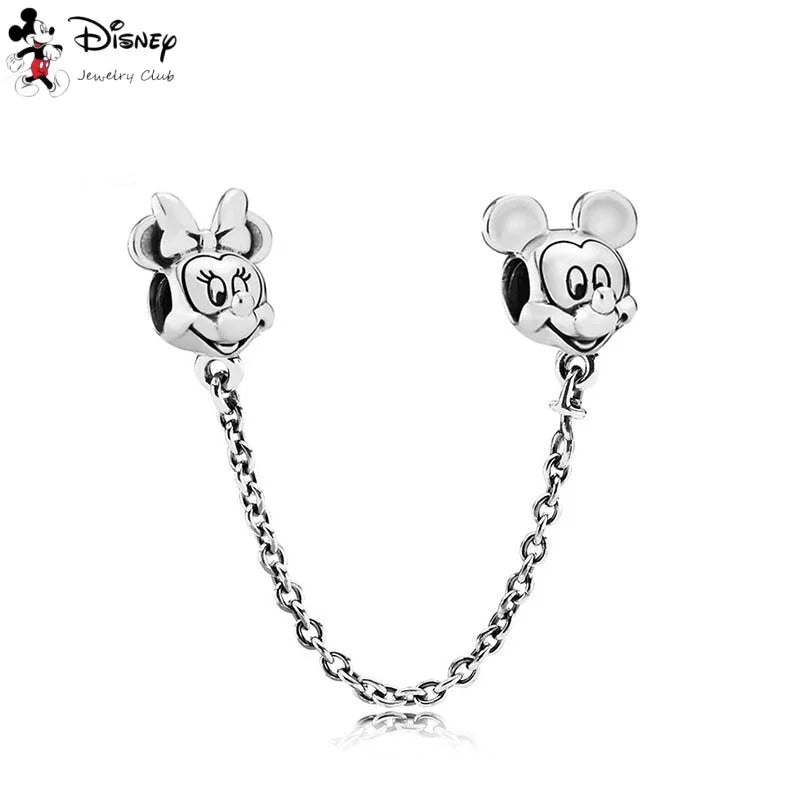 MINISO Hot Sale Disney Mickey Mouse Cupid & Snow White Dopey Charm Security Chain Bead Fit Original Silver Bracelet Jewelry Gift