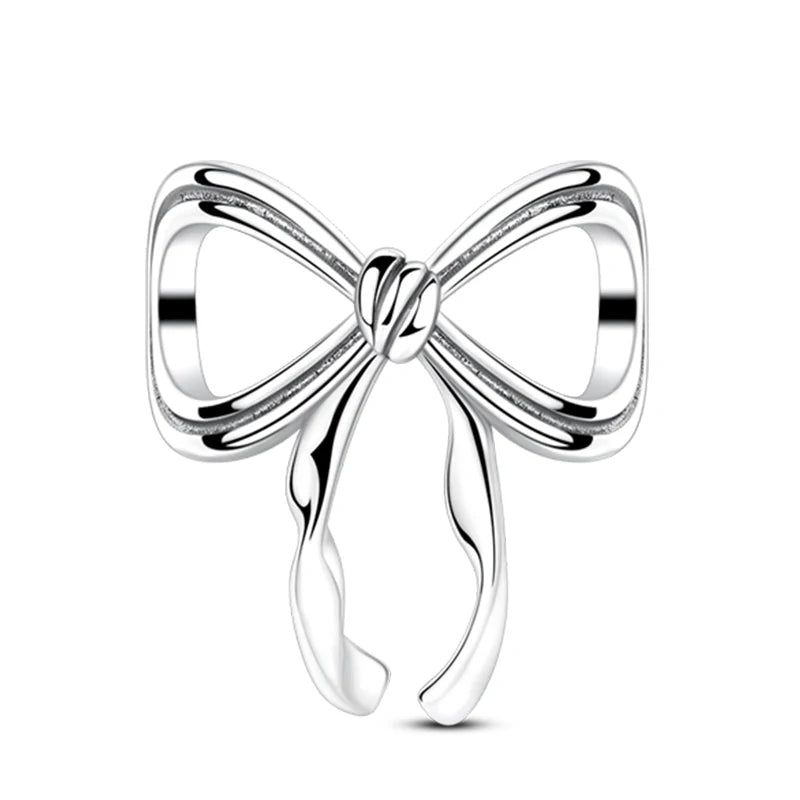 Hot Sale Charms Beads 925 Sterling Silver Color Bow Cross Life Tree Beads Fit DIY Original Bangle Bracelet Charm Pendant Jewelry