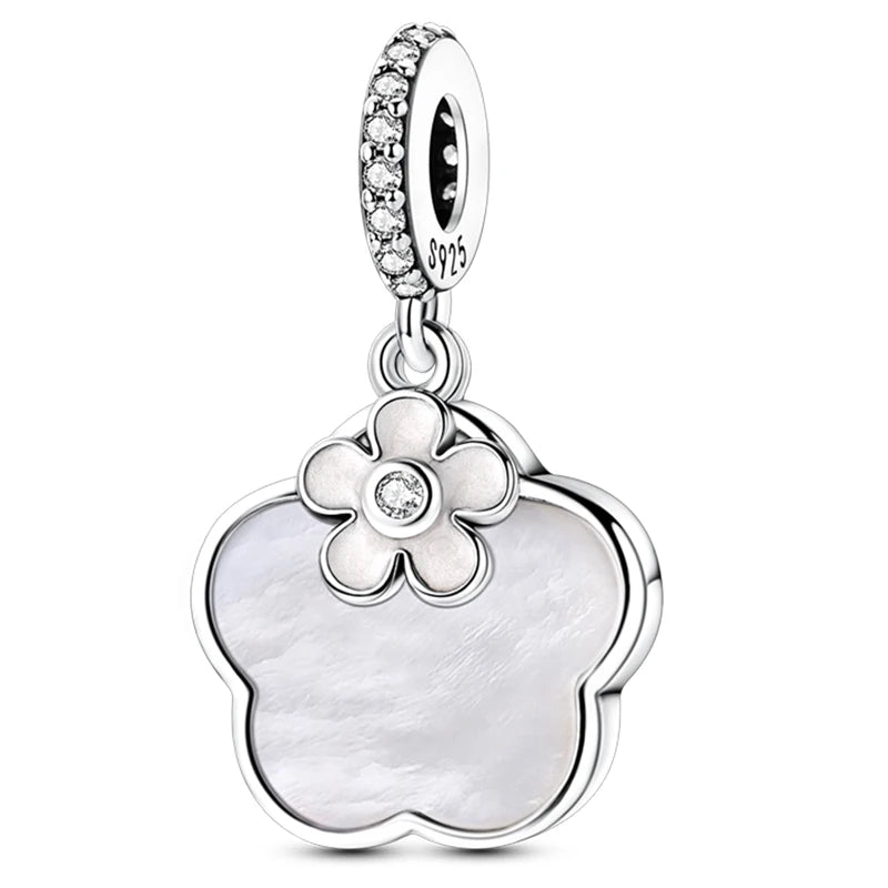 Hot Sale Charms Beads 925 Sterling Silver Color Bow Cross Life Tree Beads Fit DIY Original Bangle Bracelet Charm Pendant Jewelry