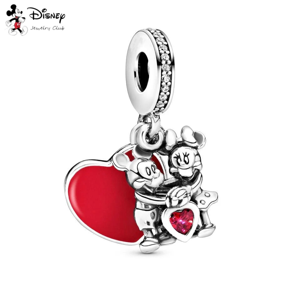 MINISO Hot Sale Disney Mickey Mouse Cupid & Snow White Dopey Charm Security Chain Bead Fit Original Silver Bracelet Jewelry Gift