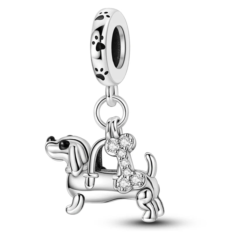 Hot Sale Charms Beads 925 Sterling Silver Color Bow Cross Life Tree Beads Fit DIY Original Bangle Bracelet Charm Pendant Jewelry