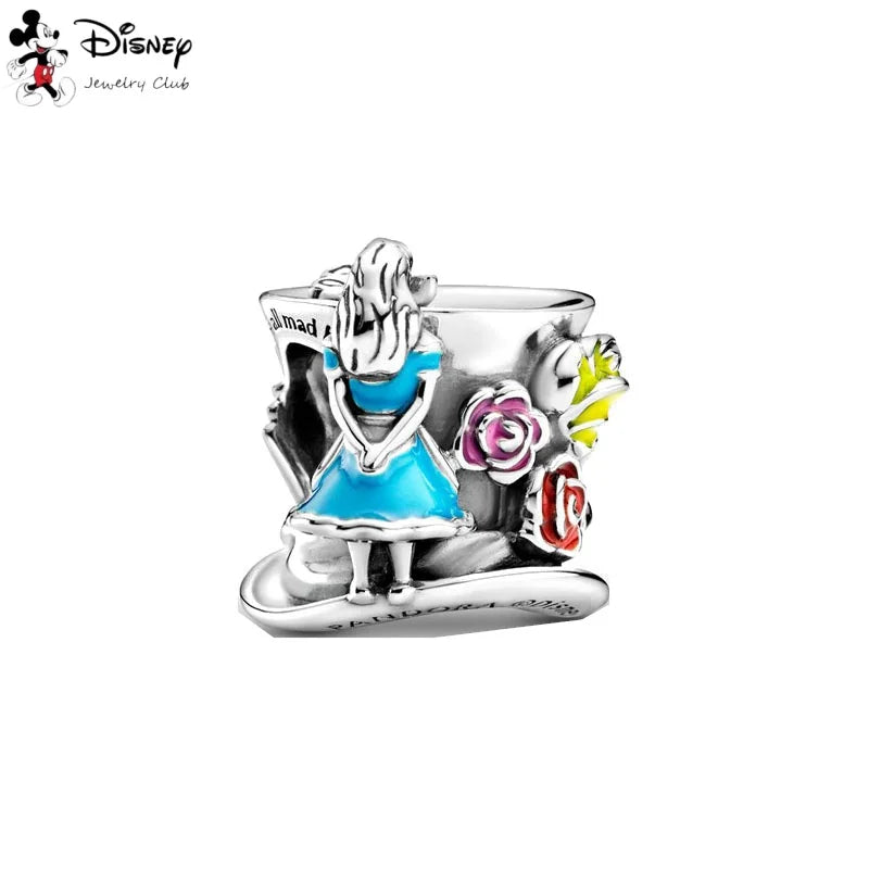 MINISO Hot Sale Disney Mickey Mouse Cupid & Snow White Dopey Charm Security Chain Bead Fit Original Silver Bracelet Jewelry Gift