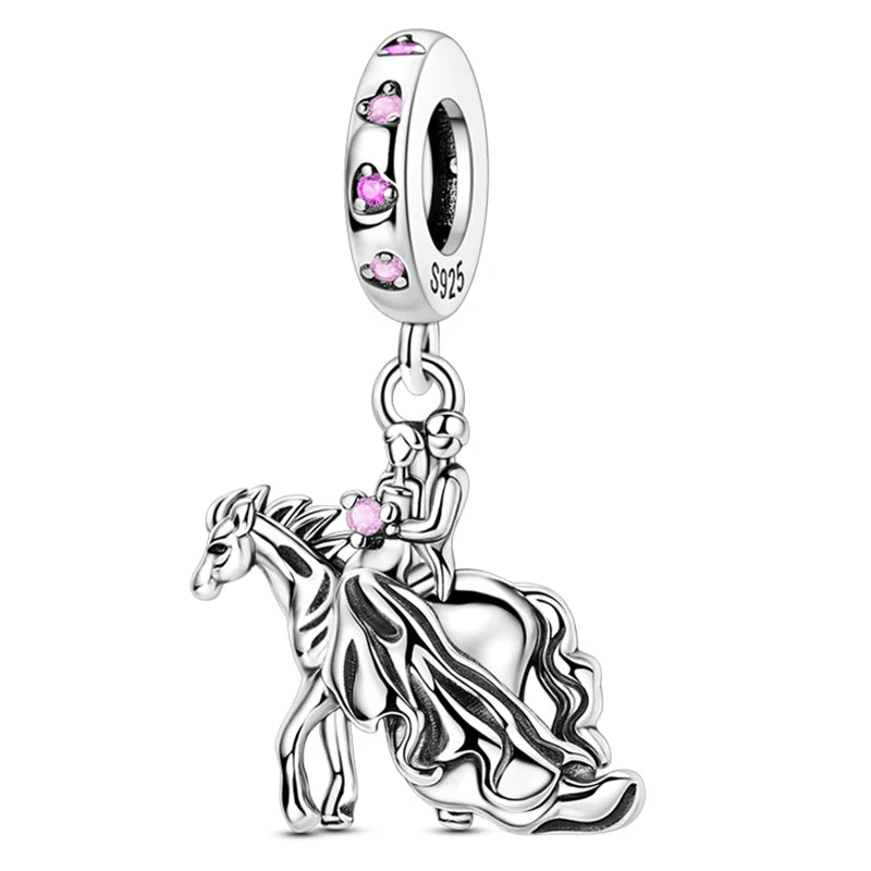 Hot Sale Charms Beads 925 Sterling Silver Color Bow Cross Life Tree Beads Fit DIY Original Bangle Bracelet Charm Pendant Jewelry