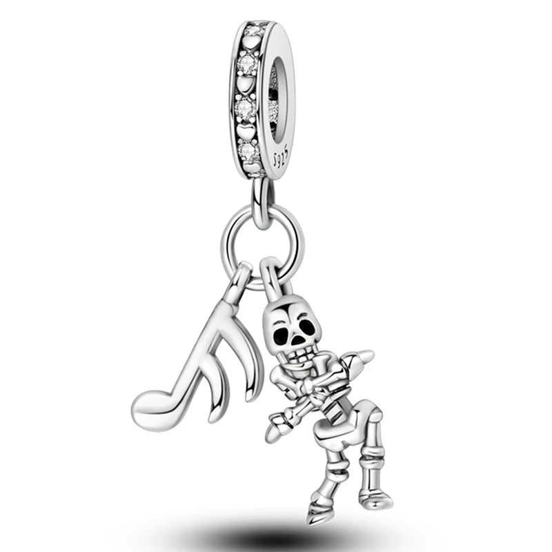 Hot Sale Charms Beads 925 Sterling Silver Color Bow Cross Life Tree Beads Fit DIY Original Bangle Bracelet Charm Pendant Jewelry