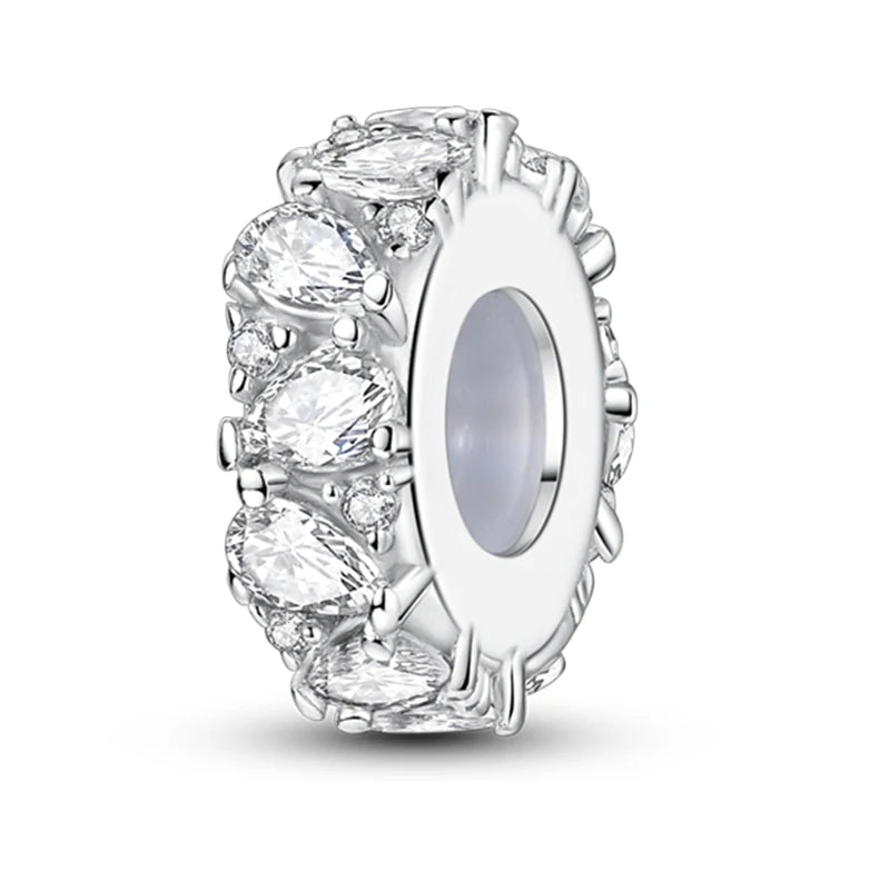 Hot Sale Charms Beads 925 Sterling Silver Color Bow Cross Life Tree Beads Fit DIY Original Bangle Bracelet Charm Pendant Jewelry