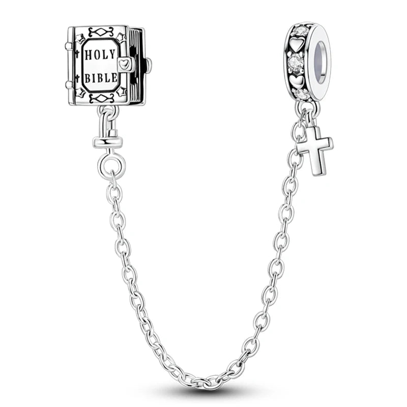 Hot Sale Charms Beads 925 Sterling Silver Color Bow Cross Life Tree Beads Fit DIY Original Bangle Bracelet Charm Pendant Jewelry