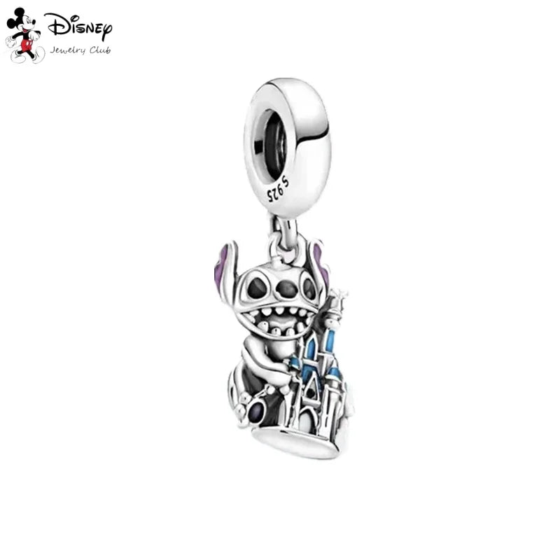 MINISO Hot Sale Disney Mickey Mouse Cupid & Snow White Dopey Charm Security Chain Bead Fit Original Silver Bracelet Jewelry Gift