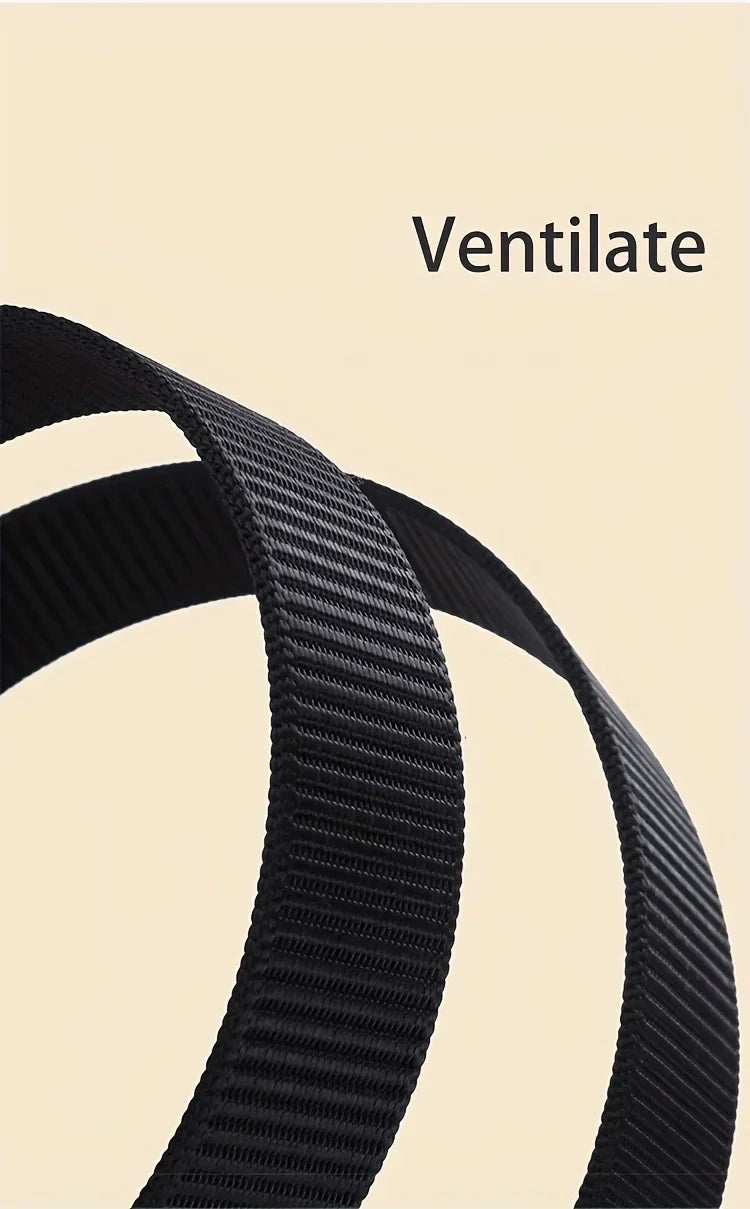 New Automatic Buckle Belt, Canvas Tactical Workwear Casual Outdoor Military Training Pants Belt For Men