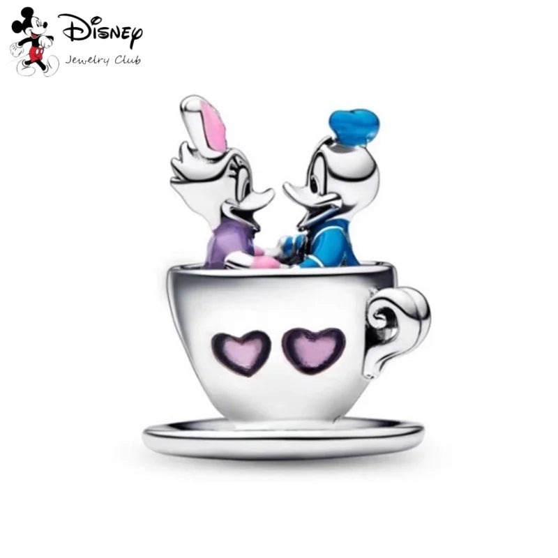 MINISO Hot Sale Disney Mickey Mouse Cupid & Snow White Dopey Charm Security Chain Bead Fit Original Silver Bracelet Jewelry Gift