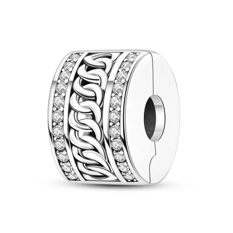 Hot Sale Charms Beads 925 Sterling Silver Color Bow Cross Life Tree Beads Fit DIY Original Bangle Bracelet Charm Pendant Jewelry