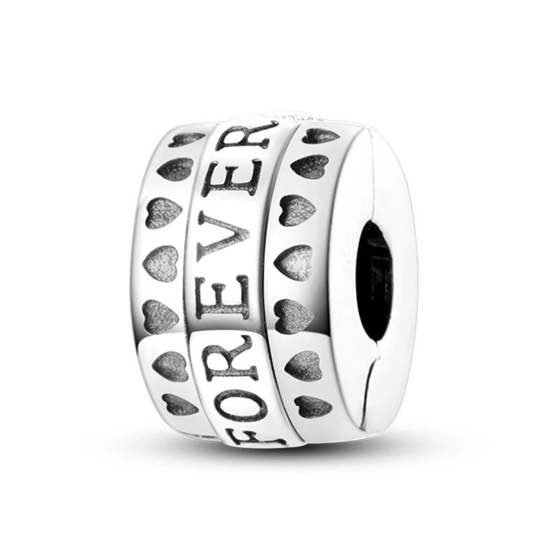 Hot Sale Charms Beads 925 Sterling Silver Color Bow Cross Life Tree Beads Fit DIY Original Bangle Bracelet Charm Pendant Jewelry