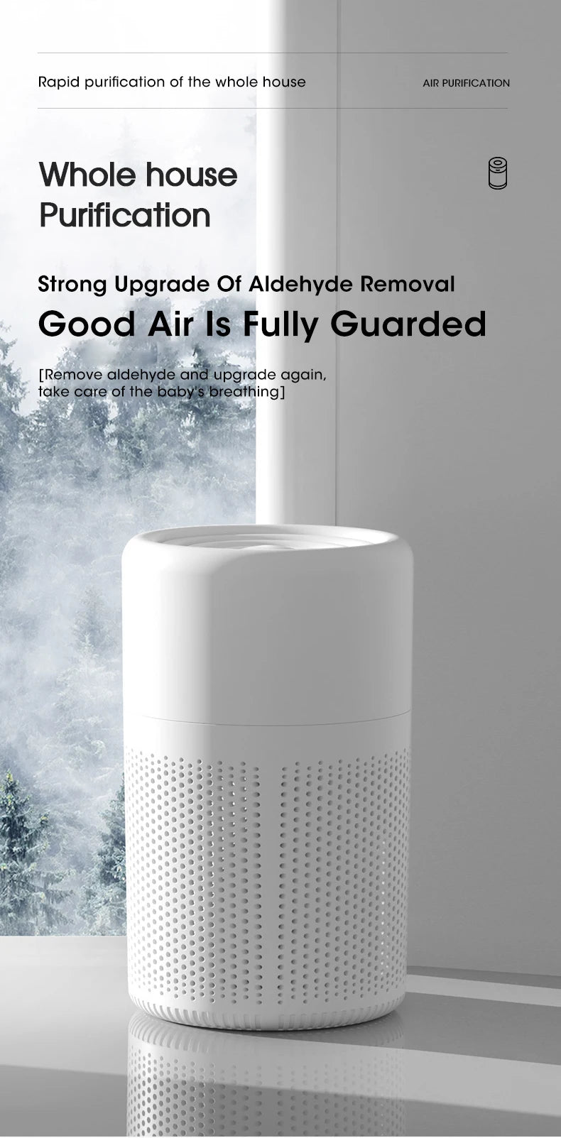 Mini Desktop Air Purifier Portable Air Purifier Household Air Cleaner With HEPA Filter Air Freshener Odor Remover Air Cleaner