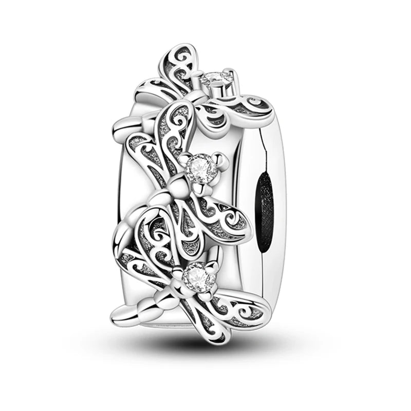 Hot Sale Charms Beads 925 Sterling Silver Color Bow Cross Life Tree Beads Fit DIY Original Bangle Bracelet Charm Pendant Jewelry