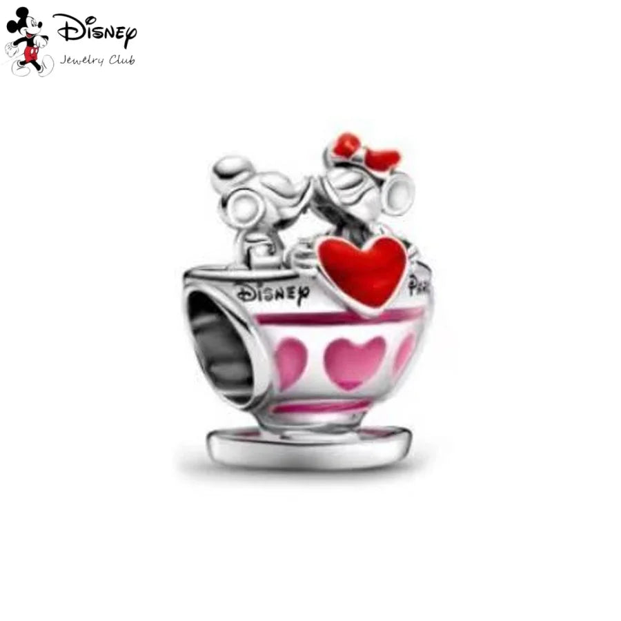 MINISO Hot Sale Disney Mickey Mouse Cupid & Snow White Dopey Charm Security Chain Bead Fit Original Silver Bracelet Jewelry Gift