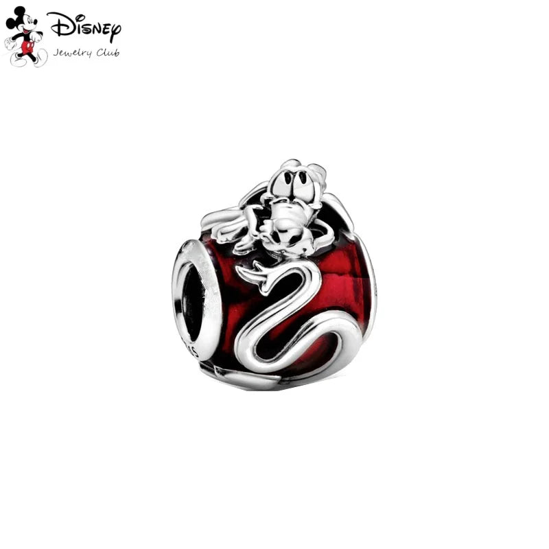 MINISO Hot Sale Disney Mickey Mouse Cupid & Snow White Dopey Charm Security Chain Bead Fit Original Silver Bracelet Jewelry Gift