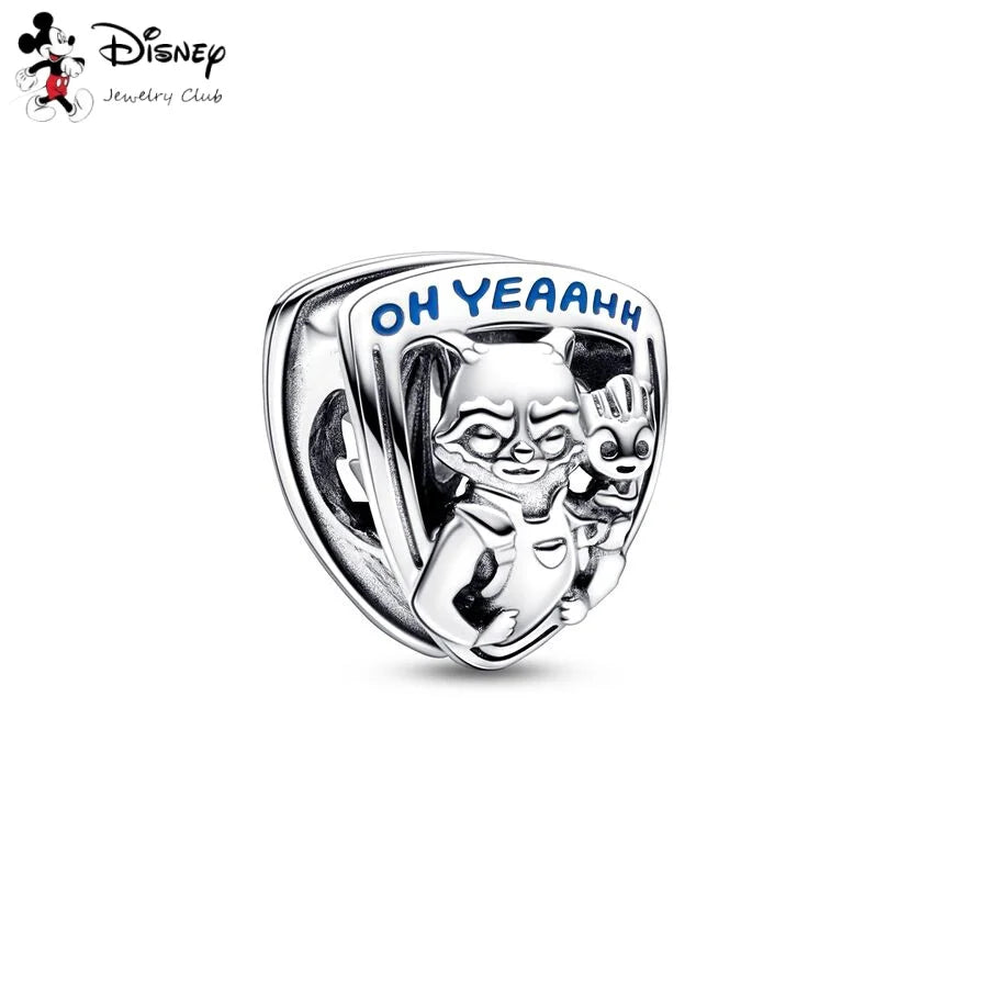 MINISO Hot Sale Disney Mickey Mouse Cupid & Snow White Dopey Charm Security Chain Bead Fit Original Silver Bracelet Jewelry Gift