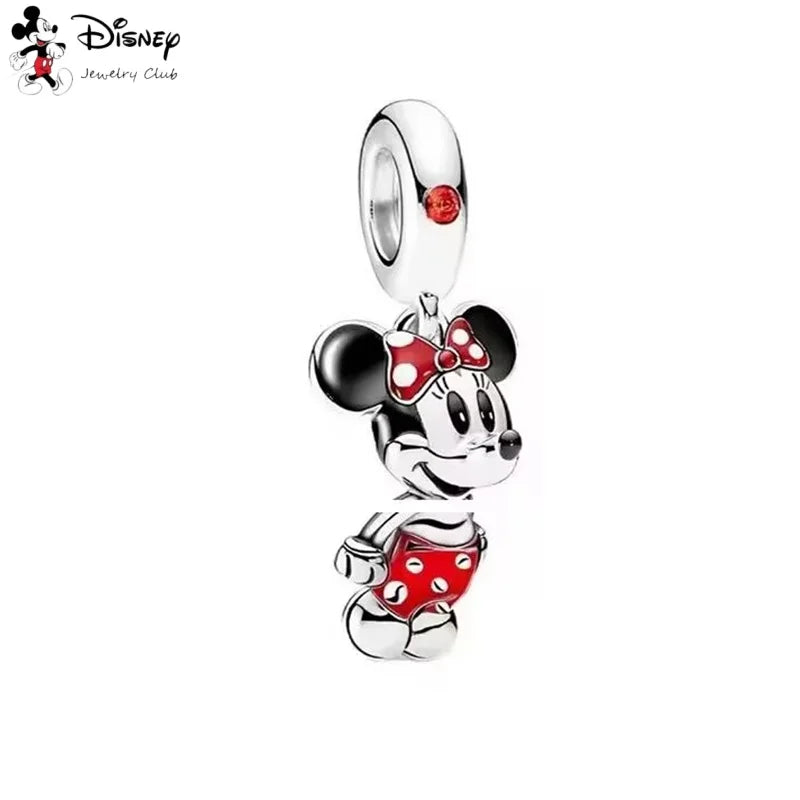 MINISO Hot Sale Disney Mickey Mouse Cupid & Snow White Dopey Charm Security Chain Bead Fit Original Silver Bracelet Jewelry Gift